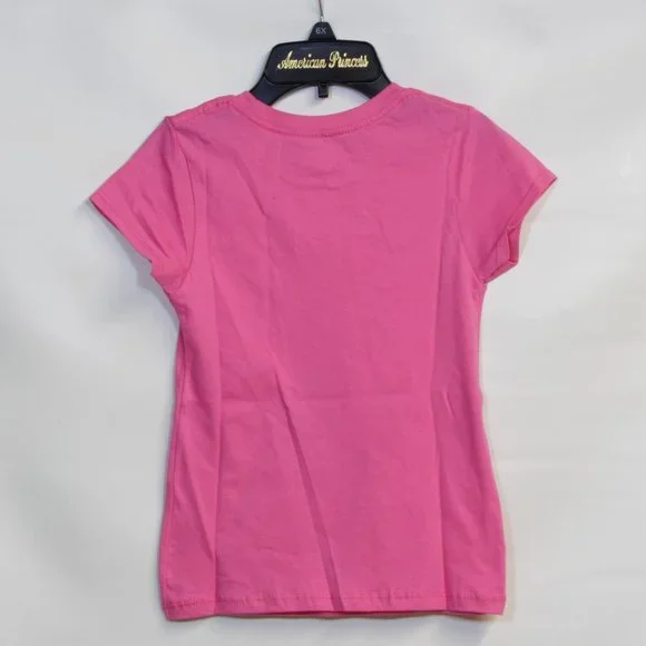 Over The Moon Fei Fei& her Bunny Girls Short Sleeve Pink Graphic T-shirt NWT - Picture 6 of 6